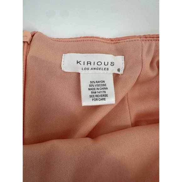 Kirious Los Angeles Peach Satin Mini Skirt S Slip Style Silky Skirt Sexy Flirty - Picture 4 of 11